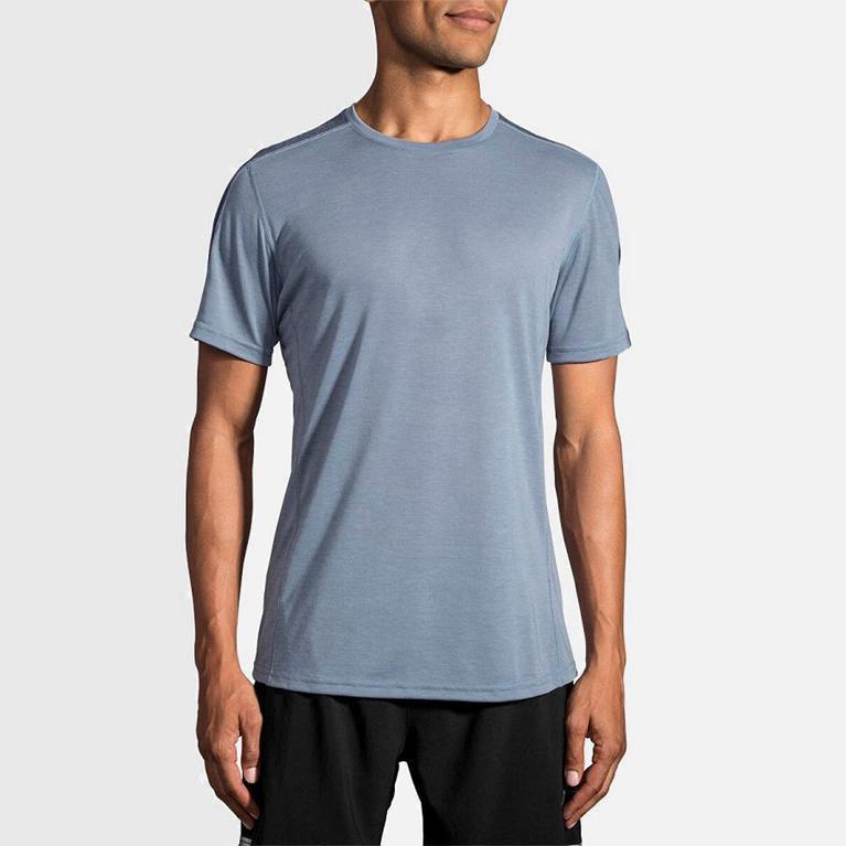 Brooks Distance Hardloopshirt voor Heren Blauw (SBTRJ-8425)